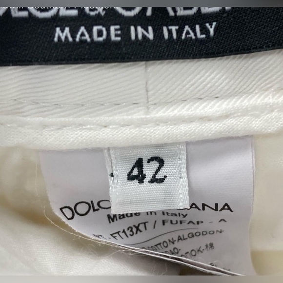 Dolce & Gabbana, size 42 EU (6 US), White/Cream Pants - Picture 4 of 7